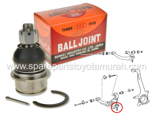 Ball Joint Bawah 555 Jepang Toyota Land Cruiser Prado VDJ200 FJA300